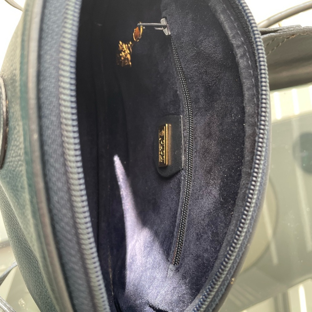 Vintage Gucci GG Leather Crossbody Bag Navy - Picture 11 of 13